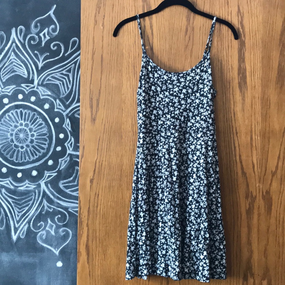 Black and White Floral Summer Dress
